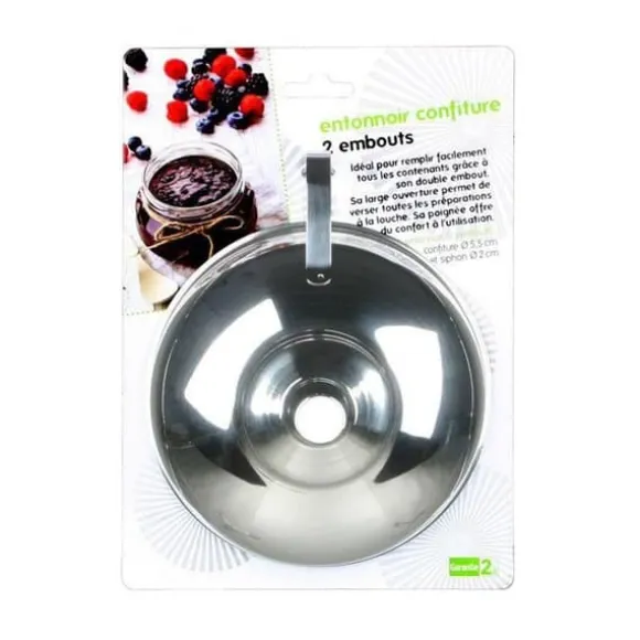 Sylttratt - Inox - 2 munstycken - 3.2 cm och 5.5 cm - 18/10 - Praktisk för burkar