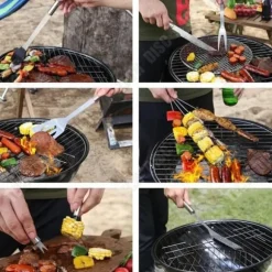 TD® BBQ-set i rostfritt stål Oxford tygpåse BBQ-redskap Utomhus BBQ-set Grillverktyg