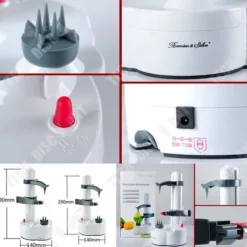 TD® Multifunktionell elektrisk skalmaskin Blad Frukt Grönsakssnidning Snabb Kök Förbered Ät Effektiv Skalare pe