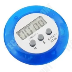 TD® Round Blue Digital Elektronisk Magnetisk Kökstimer - Nedräkningstimer - Multifunktionellt larm Blå