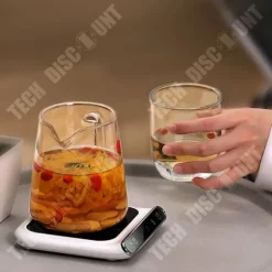 TD® Thermostatic Coaster 55 grader Celsius Smart Digital Display Touch Uppvärmd isoleringsmatta