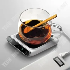 TD® Thermostatic Coaster 55 grader Celsius Smart Digital Display Touch Uppvärmd isoleringsmatta