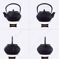 Teapot i Gjutjärn - TD® - 300 ml - Hållbar - Långvarig - Svart