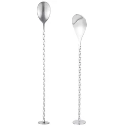 Teardrop Bar Spoon Set (20.5cm & 25.5cm) - Rostfria Cocktail Mixing Spoons