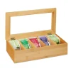 Teaskrin, Bambu, 9x37x20 cm, Natur