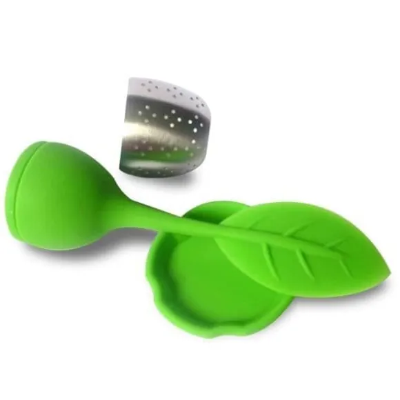 Tekanna - Deco Maison - Blad - Rostfritt stål - Grön - Kökstillbehör