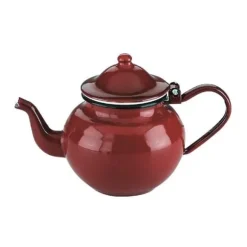 Tekanna - IBILI - 910370 - Vitifierat emaljerat stål - Röd - 0,75 l - Tål maskindisk