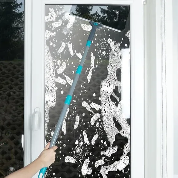 Teleskopisk fönstermopp med gummiskrapa 57-128 cm 4 st.