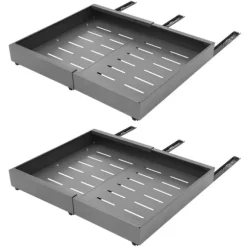 Teleskopisk låda, modern design, justerbar längd 32-52 cm,2Pcs Grå