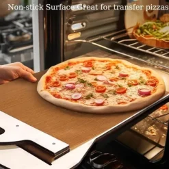 The Art of Pizza - Den perfekta pizzaspaden, glidande pizzaskal Non-stick pizzaöverföringsskyffel i trä, glidande pizzaskal (52,5*35 cm)