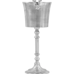 The Living Store Champagnekylare massiv aluminium 39x29x71 cm silver - Skulpturer & statyer