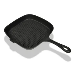 The Living Store Gjutjärnspanna grill 24 x 23 cm - Bordsgrillar & grillpannor