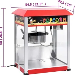 The Living Store Popcornmaskin med teflonbeläggning 1400 W - Popcornmaskiner