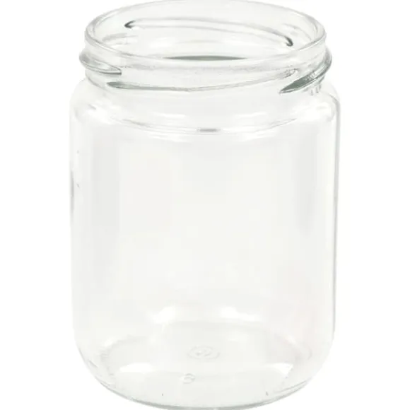 The Living Store Syltburkar i glas med vita och röda lock 48 st 230 ml - Honungsburkar