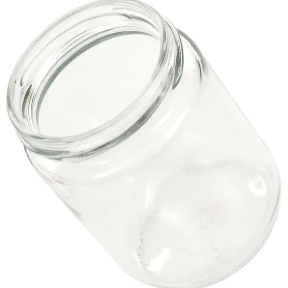 The Living Store Syltburkar i glas med vita och röda lock 48 st 230 ml - Honungsburkar
