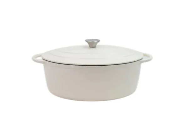 Tierra Oval Gjutjärnsgryta 34cm 6,5L Krämgrön NOIS