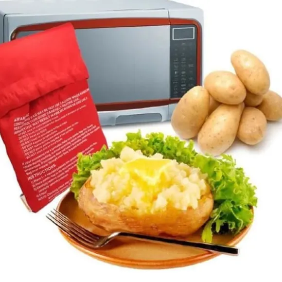Tillagningspåse - Potato Express - 5 minuter - Tvättbar - 23 x 18 cm - För 4 potatisar