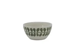 TINA Bowl vegetable Skåle set/ 4 stk 10cm Ø - Stengods - Vit/ Grön
