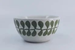 TINA Bowl vegetable Skåle set/ 4 stk 10cm Ø - Stengods - Vit/ Grön