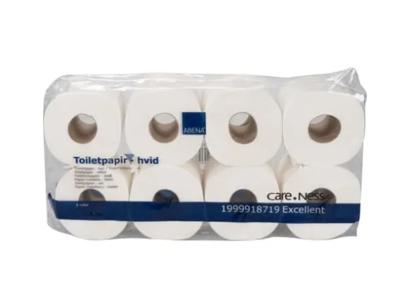 Toalettpapper, ABENA Care-Ness Excellent, 3-lagers, 38m x 9cm, Ø12,5cm, vitt - (9 st.)