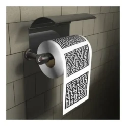 Toalettpapper i form av en labyrint, heminredningsobjekt med ovanlig design