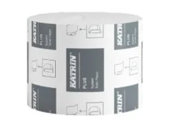 Toalettpapper Katrin Plus System L85,5mxB10cm 2-lagers Vit Nyfiber, 36 rl/krt