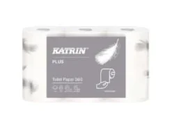 Toalettpapper Katrin Plus 360 vit 50m 18100 2-lagigt 42 rullar/kartong - (42 rullar per kartong)