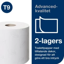 Toalettpapper TORK Adv T9 2-lag 12/fp