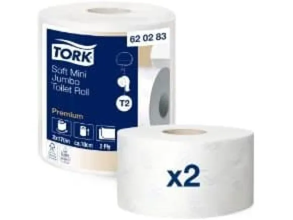 Toalettpapper Tork Premium Jumbo Mini T2 2-lagigt 170 m,2 rl/krt