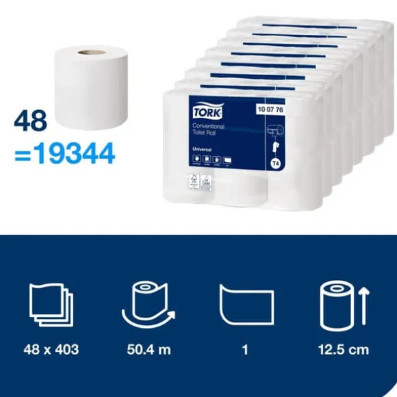 Toalettpapper TORK Uni T4 1-lag 6/fp 8st