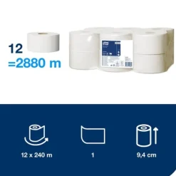 Toalettpapper TORK Uni T2 1-l natur12/fp