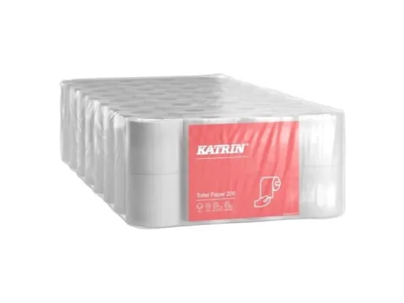Toiletpapir Katrin Classic 200 2-lags hvid 25m - (64 ruller pr. karton)
