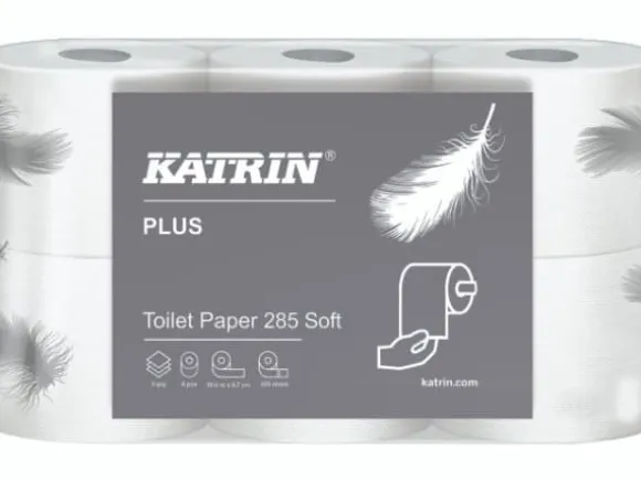 Toiletpapir Katrin Plus 285 hvid 35m 38411 3-lag - (42 ruller pr. karton)