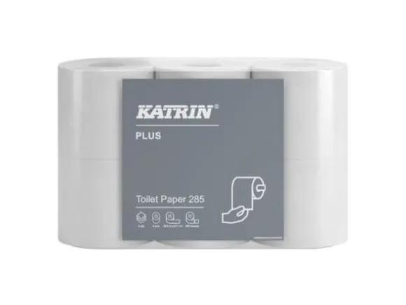 Toiletpapir Katrin Plus 285 hvid 35m 38411 3-lag - (42 ruller pr. karton)