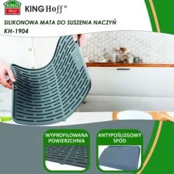 Torkmatta i silikon 42x33cm grå KINGHOFF KH-1904