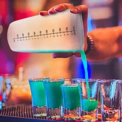 Transparent anti-läckage cocktail shaker mixer med skalverktyg (1000 ml)