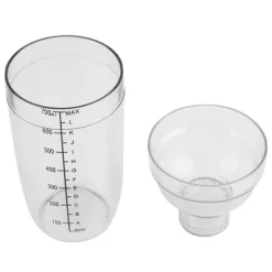 Transparent anti-läckage PC Resin Cocktail Shaker Mixer med Scale Bar Tool (700 ml)