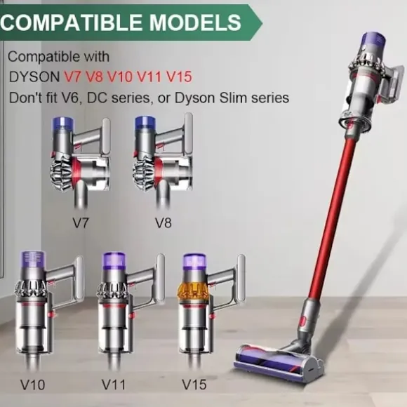 Trasselfritt Munstycke för Dyson - Anti-Tangle Borsthuvud – V7, V8, V10, V11, V15, SV10, SV11, SV12, SV14