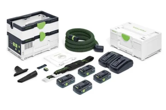 Trådlös dammsugare Festool CLEANTEC CTLC SYS HPC 4,0 I-Plus; 18 V; 4x4,0 Ah batt.