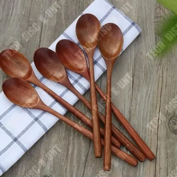 Träsked - TD® - 6-delarsset - Mörk Nanmu - Ljus Lotus - Ekologisk
