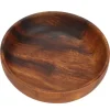 Träskål för mellanmål, frukt och sallad, soppskål för hemmakafé, 12 x 3,5 cm