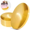 Tårtbräda Guld 26 cm 2 cm Set 5 st Tårtfat Rund Premium Brand4Cake