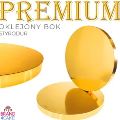 Tårtbräda Guld 26 cm 2 cm Set 5 st Tårtfat Rund Premium Brand4Cake