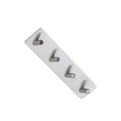 Tunga självhäftande krokar: Väggkrokar i rostfritt stål (4-pack)