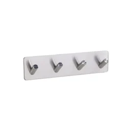 Tunga självhäftande krokar: Väggkrokar i rostfritt stål (4-pack)