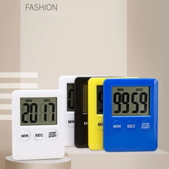 Tunn kökstimer Timer Stor Skärm Digital magnetisk nedräkning - Röd