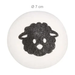Ulltorkbollar set, 7 cm, Vit