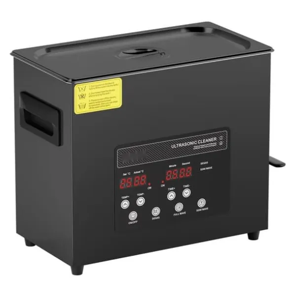 Ultraljudsrengörare 6L, Rengöringsmaskin med Korgvärmare och Timer, 180W Effekt