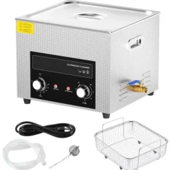 Ultraljudsrengörare 15L, värmetimer, digital ljudmaskin, effektiv rengöring, användarvänlig design, för hem och verkstad