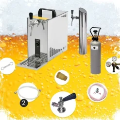 Underräknare komplett set, Öltapp, PYGMY 25 LE, 1-sidigt torrkylare, 30 liter / h, inkl dispenser, Green Line, KEG:NC Adapter